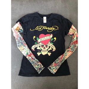 Ed Hardy Long Sleeve Tattoo shirt